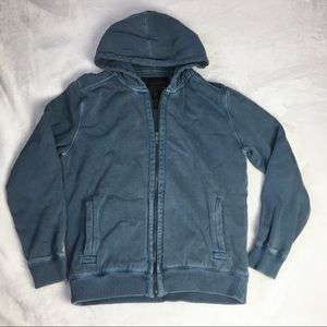 Calvin Klein Vintage Faded Blue Zip Up Hoodie